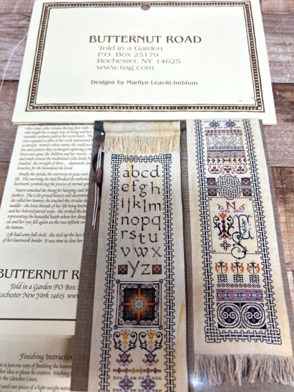 RARE Butternut Road Told In A Garden Cross-Stitch Bell Pull Pattern